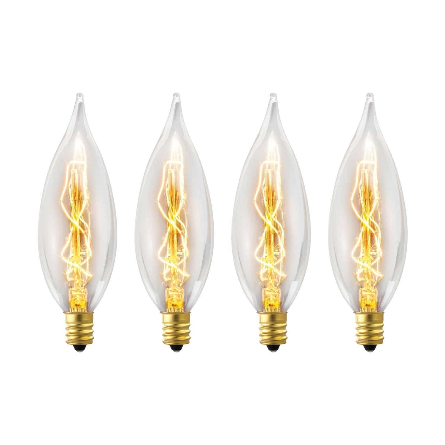 25Watt CA10 Incandescent Filament Light Bulb (4Pack) Clear eBay