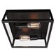 preview thumbnail 9 of 9, Memphis 2-Light Flush Mount Ceiling Light, 4 Clear Glass Panes - 13" L x 13" W x 5.12" H