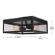 preview thumbnail 8 of 9, Memphis 2-Light Flush Mount Ceiling Light, 4 Clear Glass Panes - 13" L x 13" W x 5.12" H