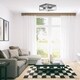preview thumbnail 4 of 9, Memphis 2-Light Flush Mount Ceiling Light, 4 Clear Glass Panes - 13" L x 13" W x 5.12" H