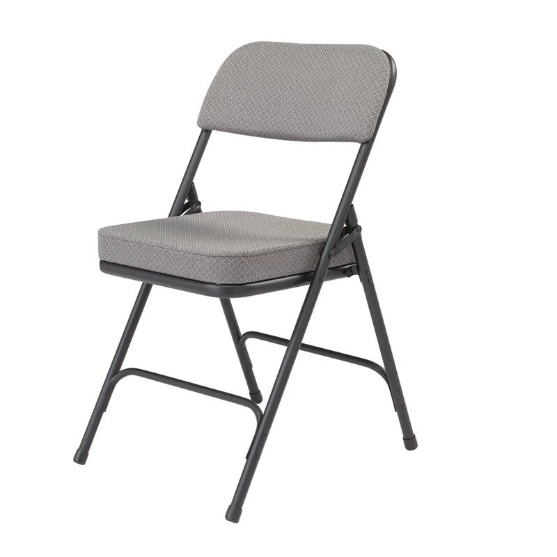 NPS Upholstered Box Seat Folding Chairs (Pack of 2)