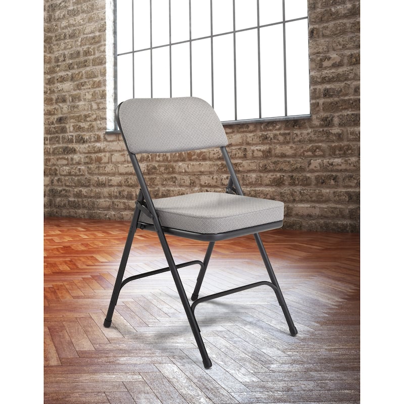 NPS Upholstered Box Seat Folding Chairs (Pack of 2)