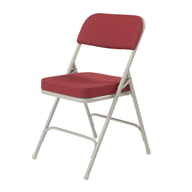 NPS Upholstered Box Seat Folding Chairs (Pack of 2)