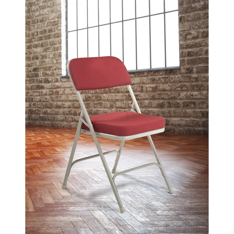 NPS Upholstered Box Seat Folding Chairs (Pack of 2)