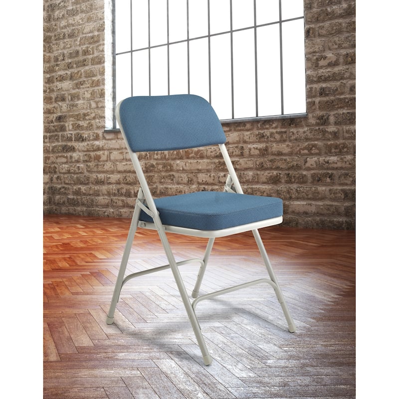 NPS Upholstered Box Seat Folding Chairs (Pack of 2)