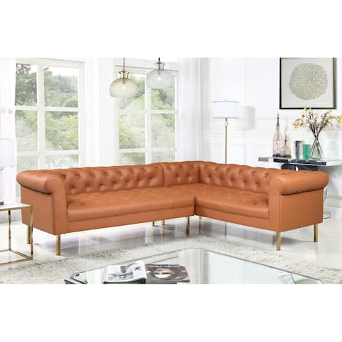 Chic Home Julian Right Facing Sectional Sofa PU Leather Upholstered