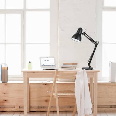 28" Heavy Base Architect Spring Balanced Swing Arm Desk Lamp