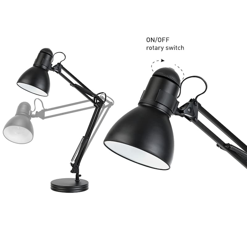 28" Heavy Base Architect Spring Balanced Swing Arm Desk Lamp