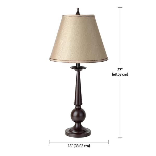 Set of Two 27" Bronze & Beige Table Lamps Bed Bath & Beyond 22884447
