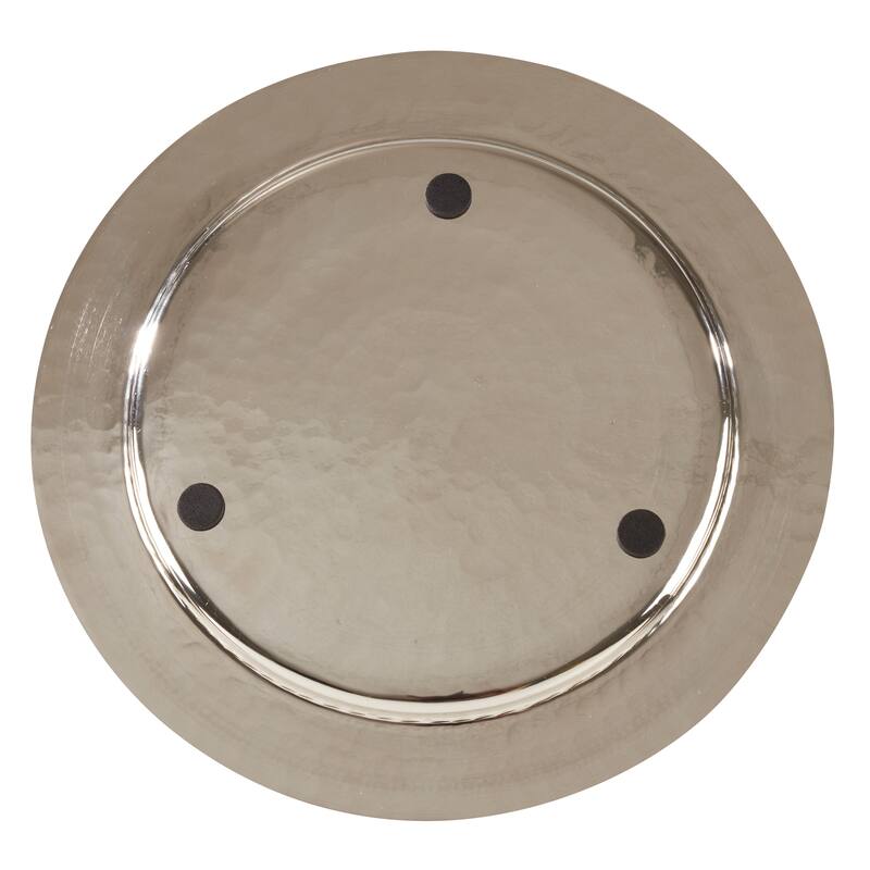 Aluminum Charger Plates With Hammered Design (Set of 4)