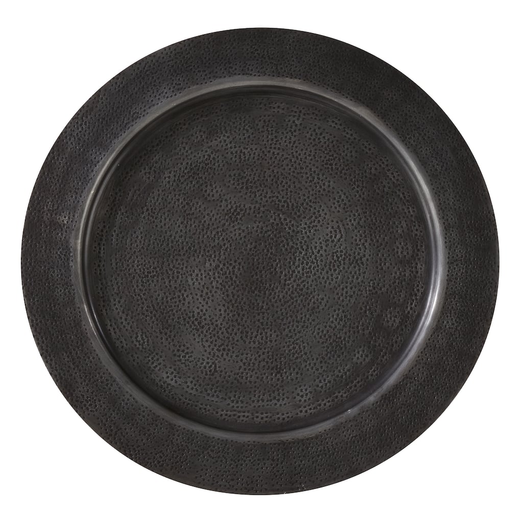 Aluminum Charger Plates With Hammered Design (Set of 4)