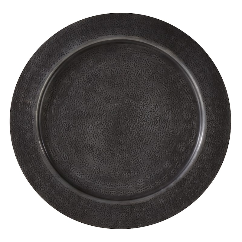 Aluminum Charger Plates With Hammered Design (Set of 4)