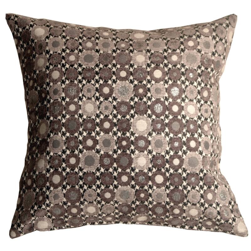 Pillow Decor - Houndstooth Spheres Throw Pillow - Grey - Square - 18"x18"