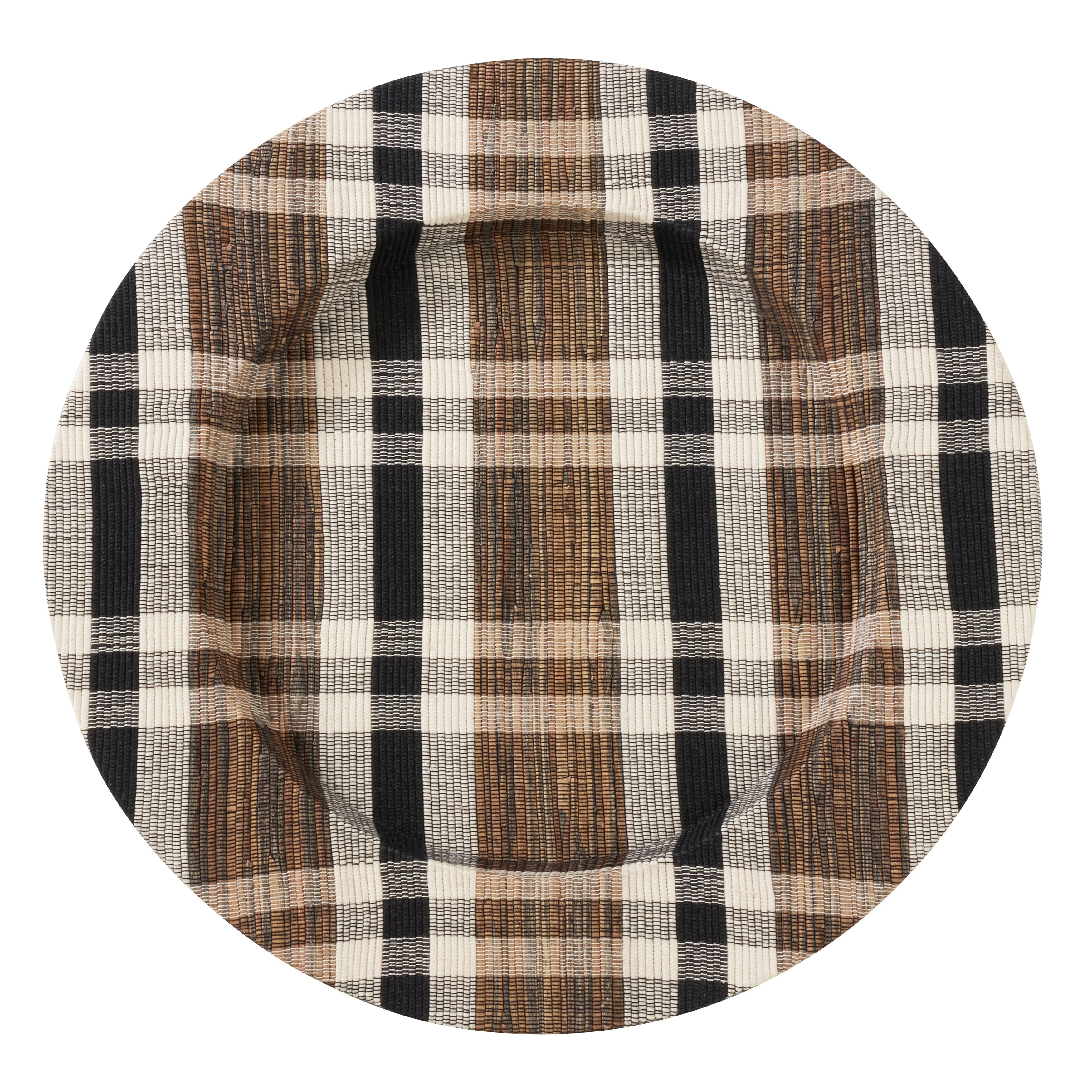 Saro Lifestyle Water Hyacinth Woven Plaid Chargers (Set of 4)