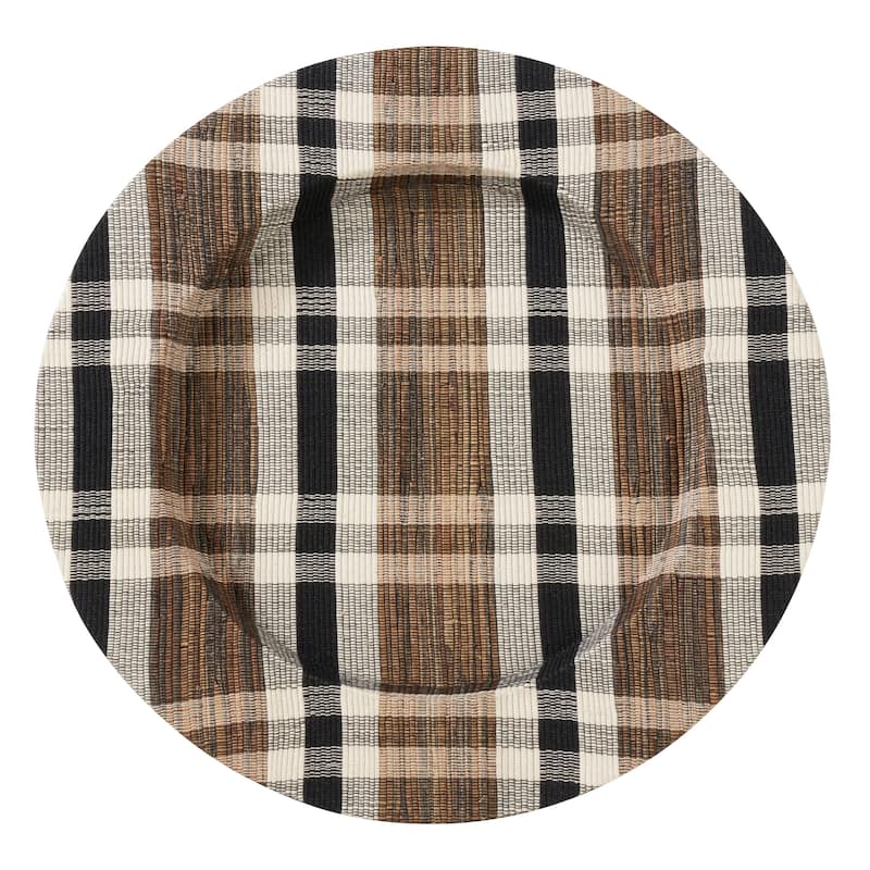 Water Hyacinth Woven Plaid Chargers (Set of 4)