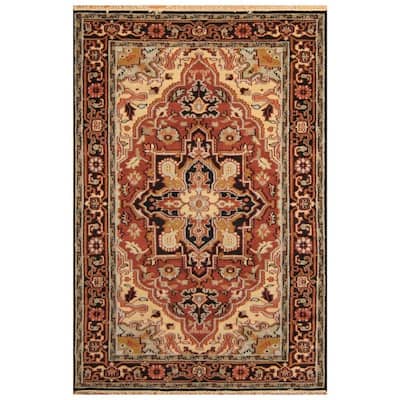 HERAT ORIENTAL Handmade Serapi Wool Rug - 4' x 6'