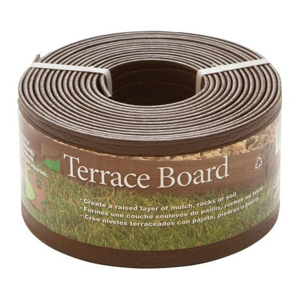 Master Mark Terrace Board 4 In. H X 40 Ft. L Lawn Edging Plastic Black 