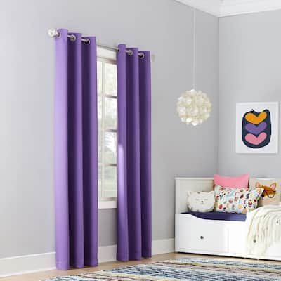 Sun Zero Riley Kids Bedroom Blackout Grommet 1-Piece Curtain Panel, Single Panel