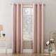 preview thumbnail 41 of 63, Sun Zero Riley Kids Bedroom Blackout Grommet 1-Piece Curtain Panel, Single Panel 40x95 - Blush