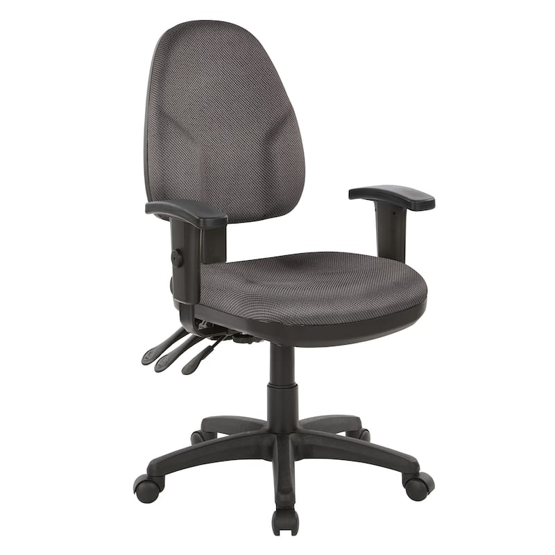 Dual Function Ergonomic Chair with Adjustable Back Height - diamond shale