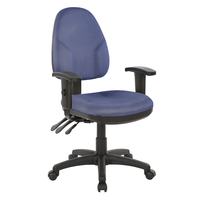 Dual Function Ergonomic Chair with Adjustable Back Height - diamond blue galaxy
