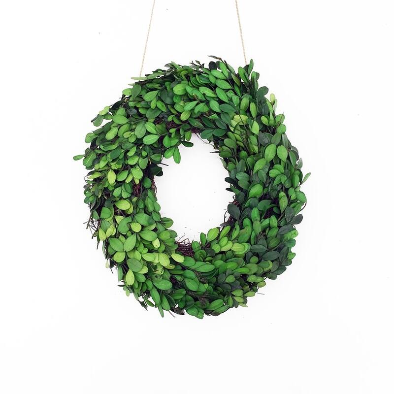 Modern Home 12-in. Boxwood Monogram Wreath Letters