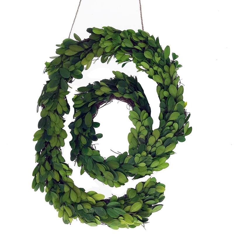 Modern Home 12-in. Boxwood Monogram Wreath Letters - @