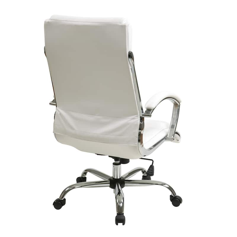 Executive Office Chair with Padded Arms in Faux Leather