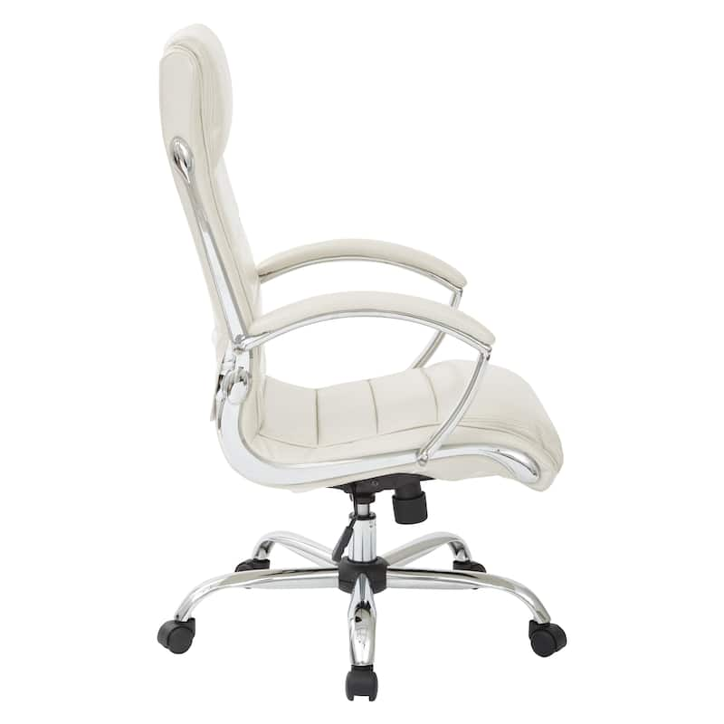 Executive Office Chair with Padded Arms in Faux Leather