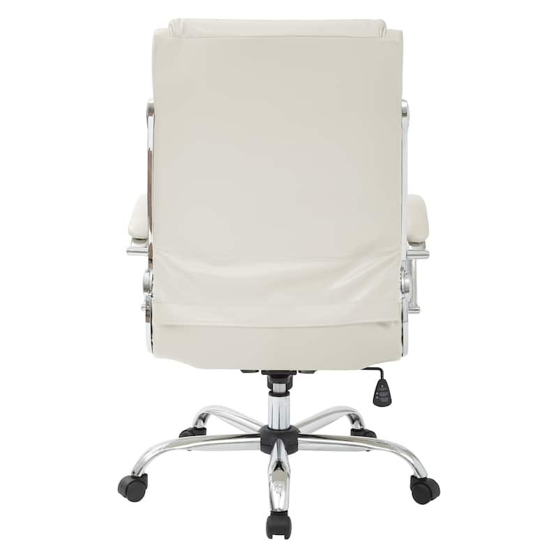 Executive Office Chair with Padded Arms in Faux Leather