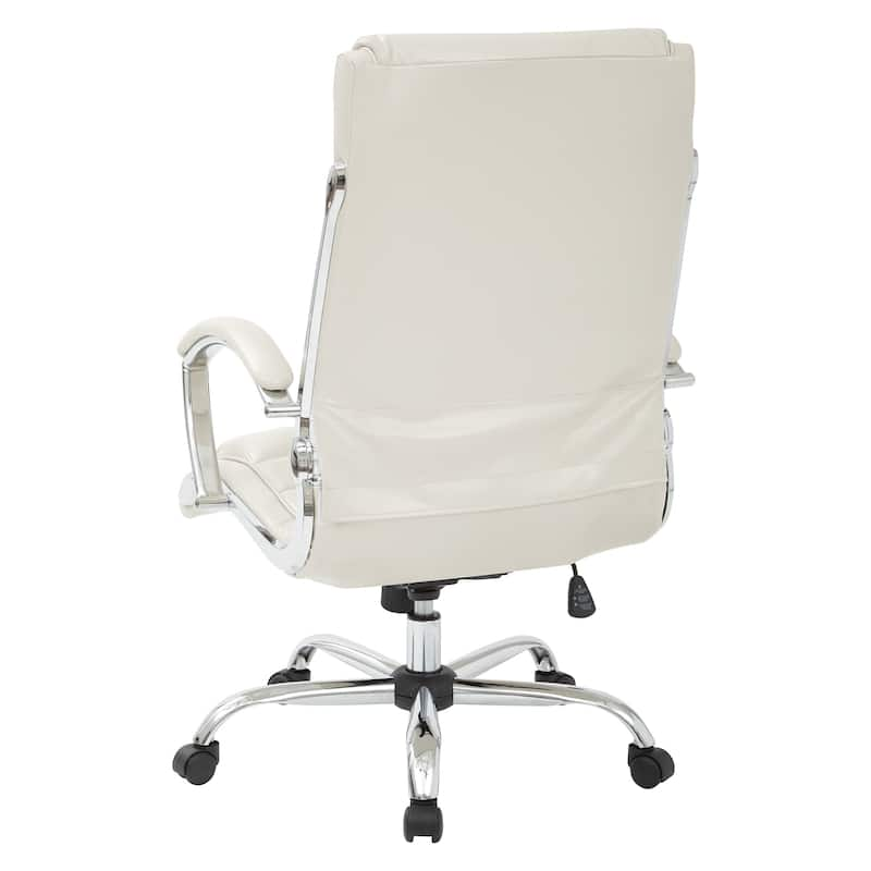 Executive Office Chair with Padded Arms in Faux Leather