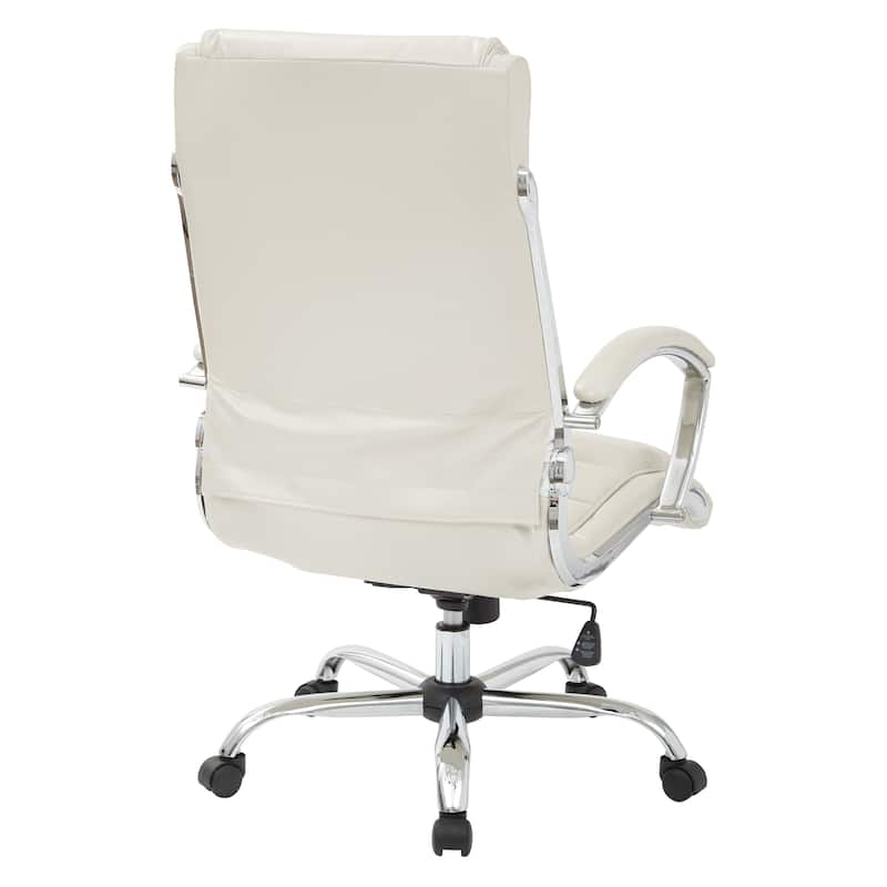 Executive Office Chair with Padded Arms in Faux Leather