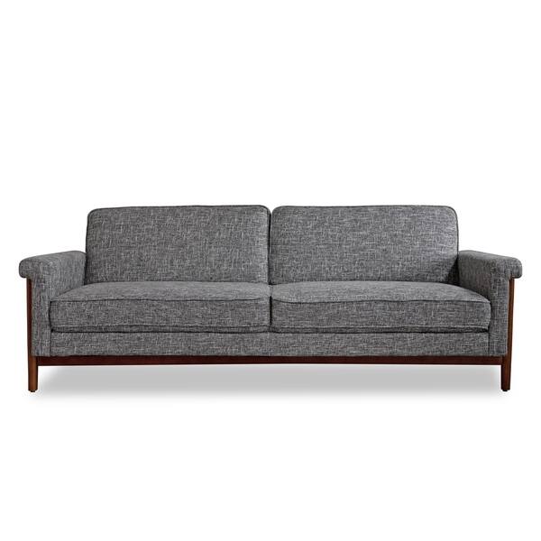 Ainsley Mid Century Modern Grey Upholstered Sleeper Sofa Ainsley Mid Century Modern Grey