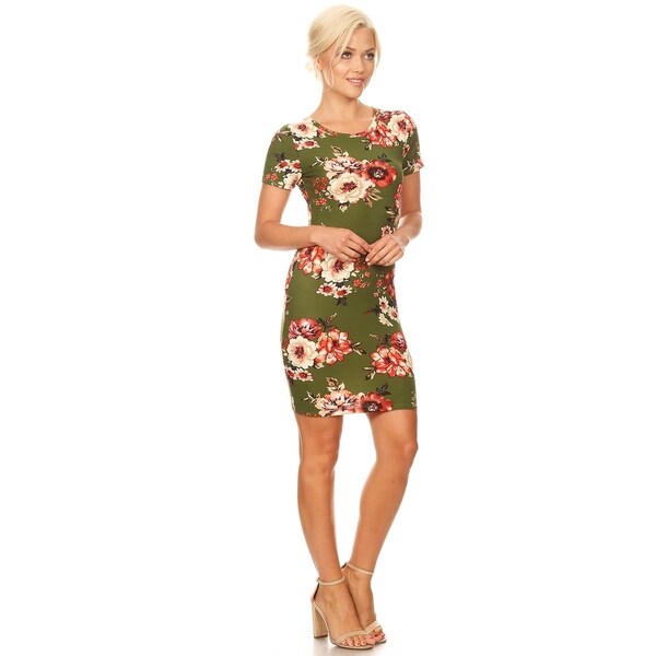 floral bodycon mini dress