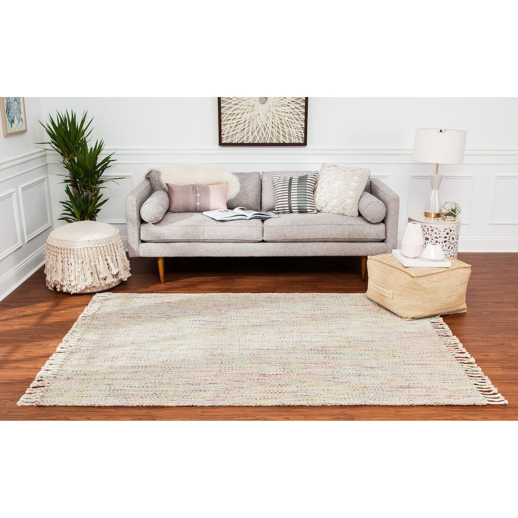 Jani Patti Ivory/Multi Jute Rug
