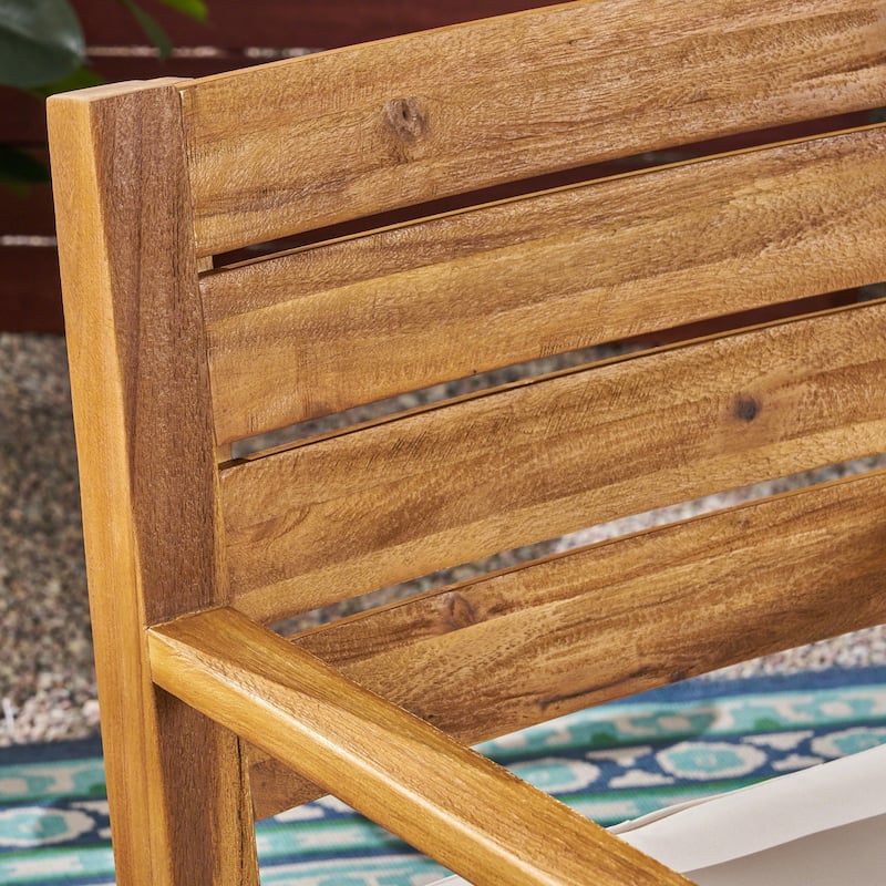 Nestor Outdoor Acacia Wood Dining Chairs by Christopher Knight Home
