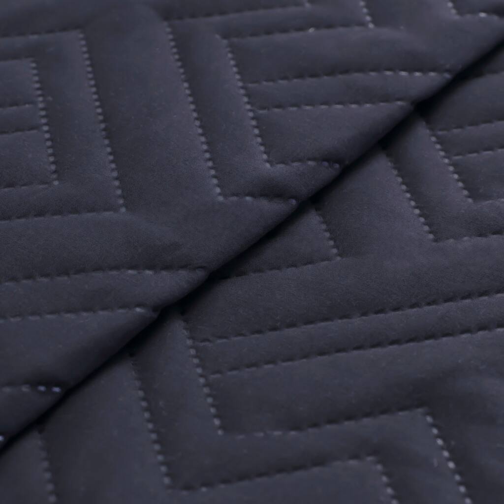 Microfiber Embossed 3 Pc Full/Queen Quilt Set Black -Hannah-