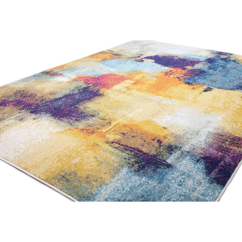 Bashian Neve Modern Abstract Watercolor Area Rug