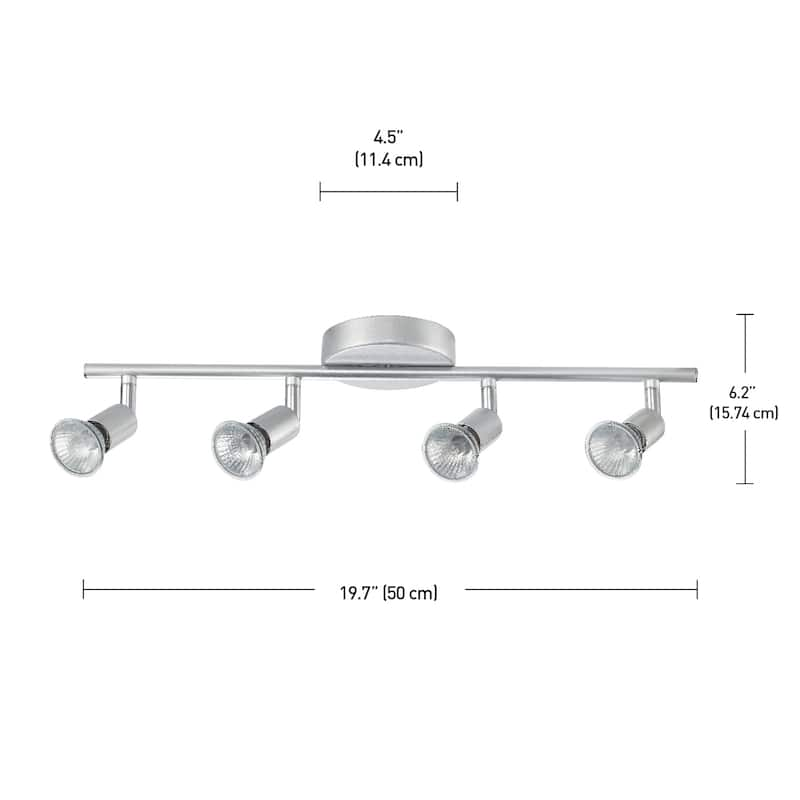 Payton 4-Light Matte Silver Track Lighting Kit