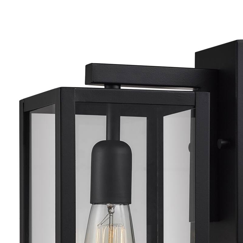 Copper Grove Zhytomyr Matte Black /Glass Indoor/Outdoor 1-light Sconce