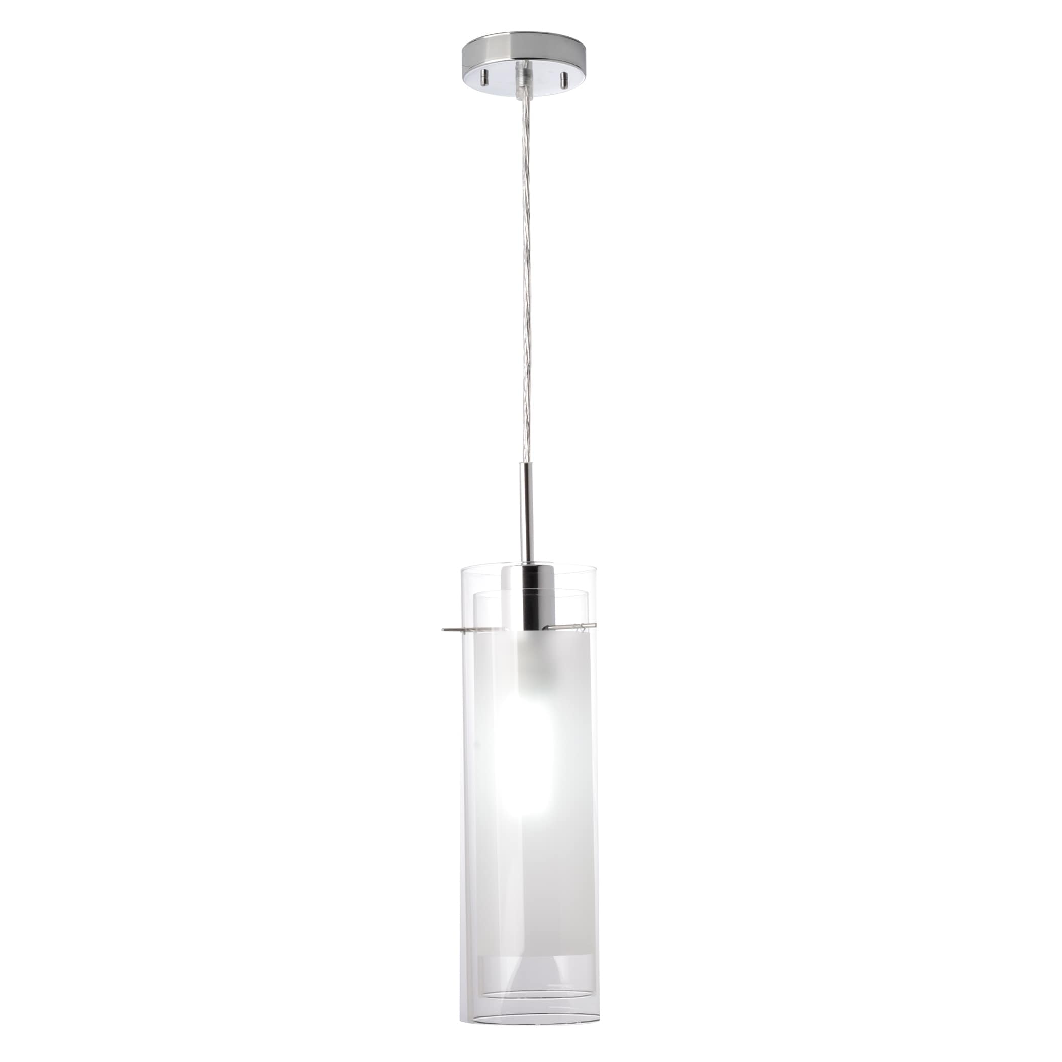 clear and frosted glass pendant light shade