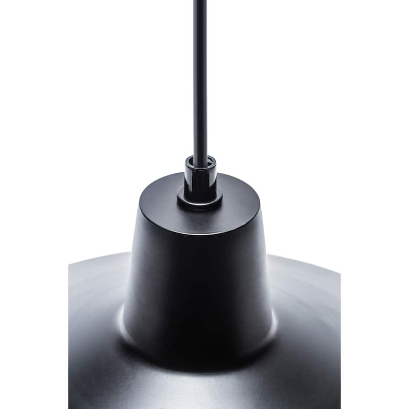 Barnyard 1-Light Industrial Warehouse Matte Black Pendant