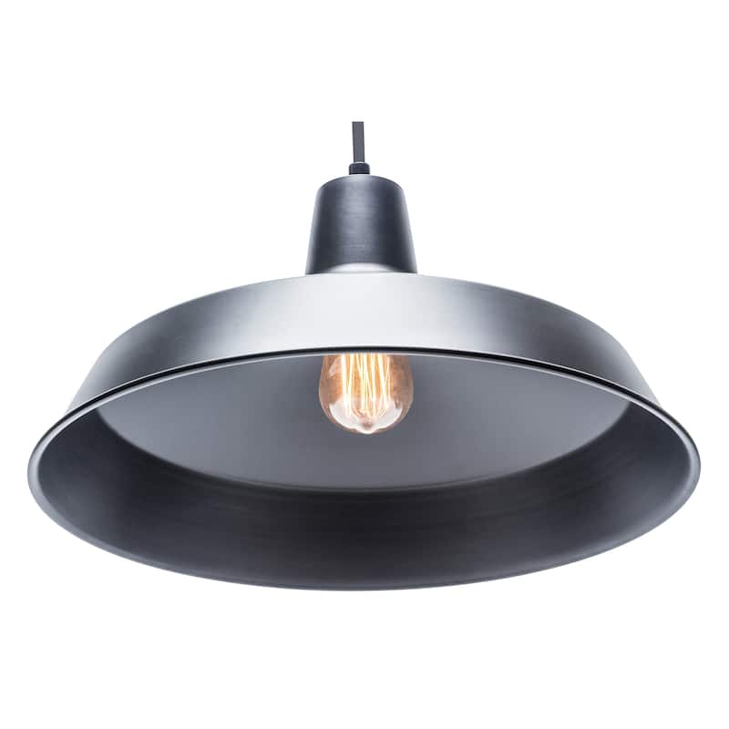 Barnyard 1-Light Industrial Warehouse Matte Black Pendant