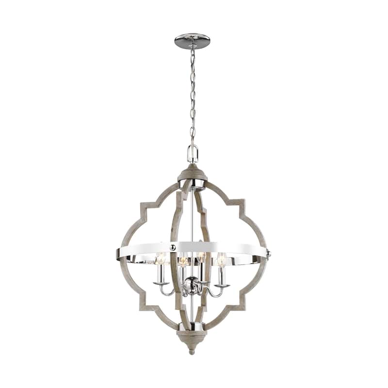 Socorro Washed Pine 4-light LED Hall/Foyer