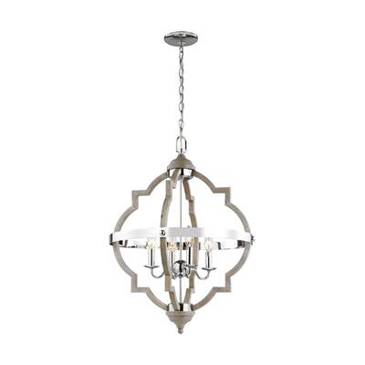 Socorro Washed Pine 4-light LED Hall/Foyer