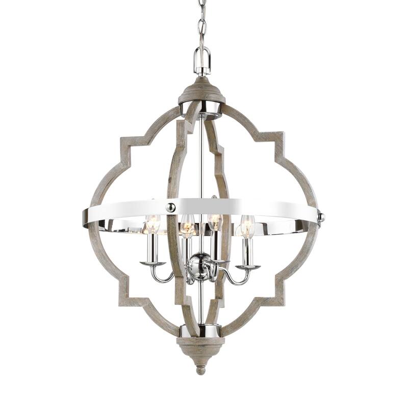 Socorro Washed Pine 4-light LED Hall/Foyer