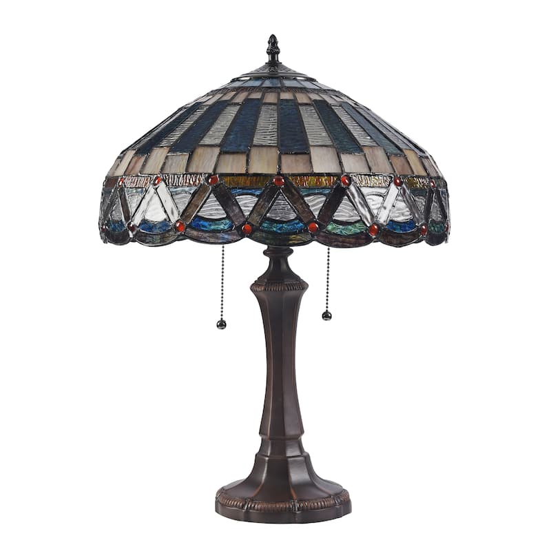Tiffany Style 2-light Dark Bronze Table Lamp