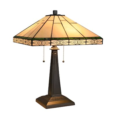 Tiffany Mission Design 2-light Blackish Bronze Table Lamp