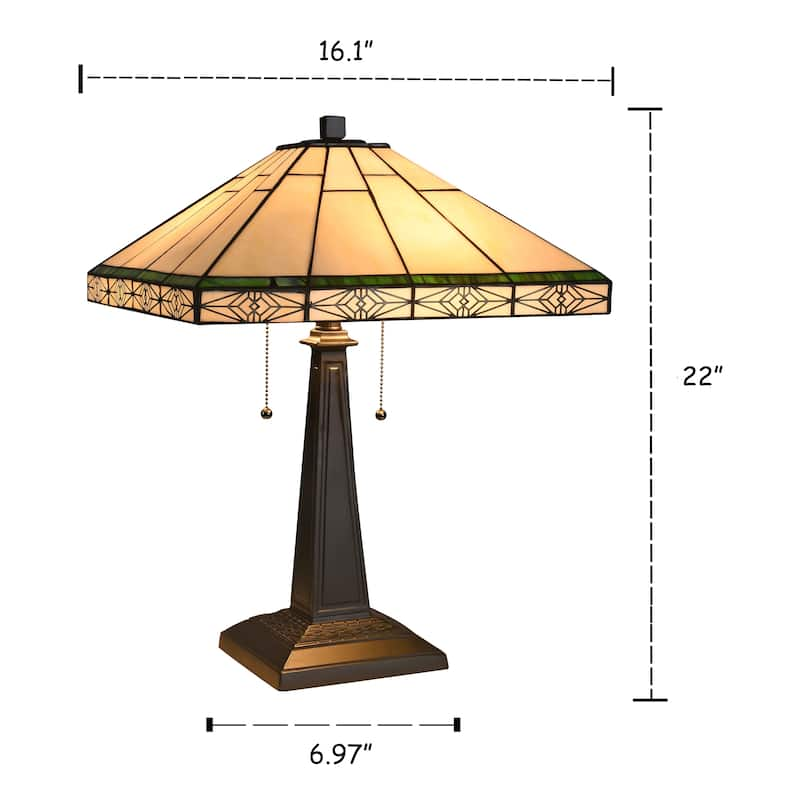 Tiffany Mission Design 2-light Blackish Bronze Table Lamp