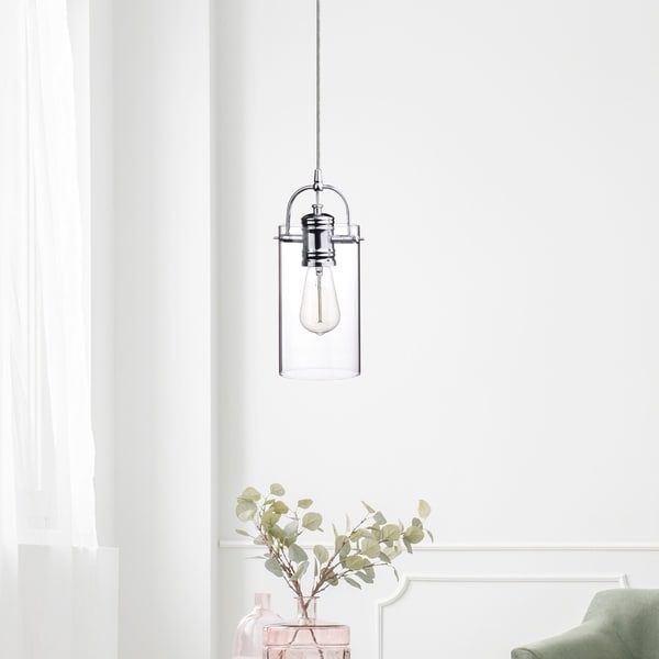 James 1-Light Polished Chrome Plug-In or Hardwire Pendant